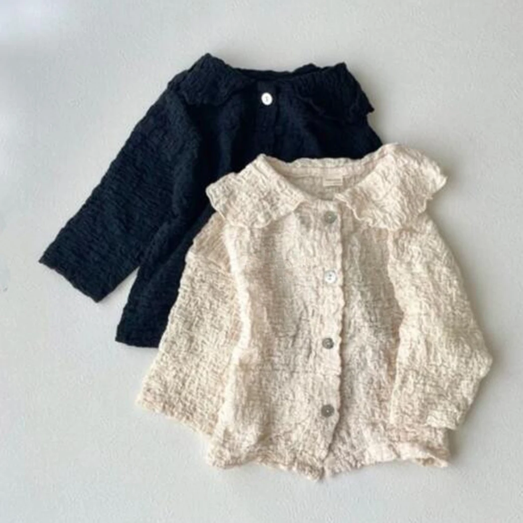 Vintage Petal Collar Baby Girls Blouse Spring Long Sleeve Kids Shirt Jackets for Toddler Clothing Children Outwear Baby Stuff
Vintage Petal Collar Baby Girls Blouse Spring Long Sleeve Kids Shirt Jackets for Toddler Clothing Children Outwear Baby Stuff
