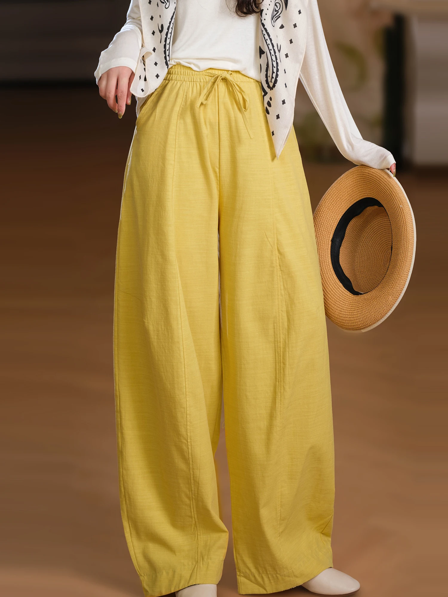 Casual Drawstring Waist Leeser Cotton Slim Fit Knife Pants Floral Patchwork Ladies Elastic Waist Cotton Blend Trousers
Casual Drawstring Waist Leeser Cotton Slim Fit Knife Pants Floral Patchwork Ladies Elastic Waist Cotton Blend Trousers