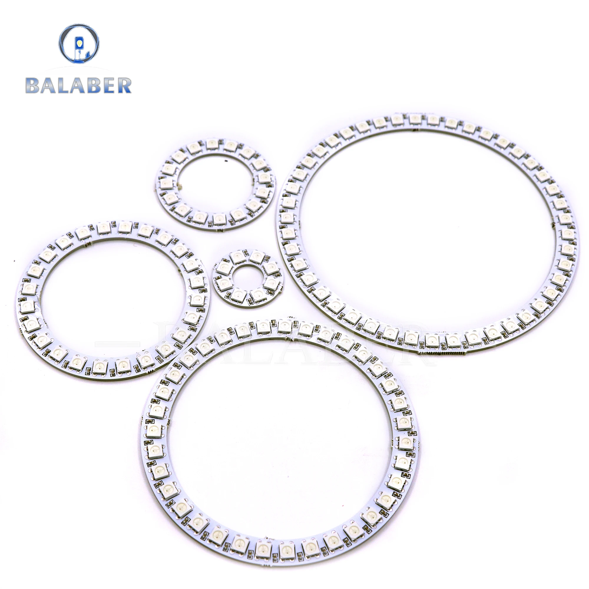 WS2812B LED Pixel Ring 8/12/16/24/35/42Leds Individually Addressable WS2812 Built-in IC Smart DC5V Black/White PCB
WS2812B LED Pixel Ring 8/12/16/24/35/42Leds Individually Addressable WS2812 Built-in IC Smart DC5V Black/White PCB