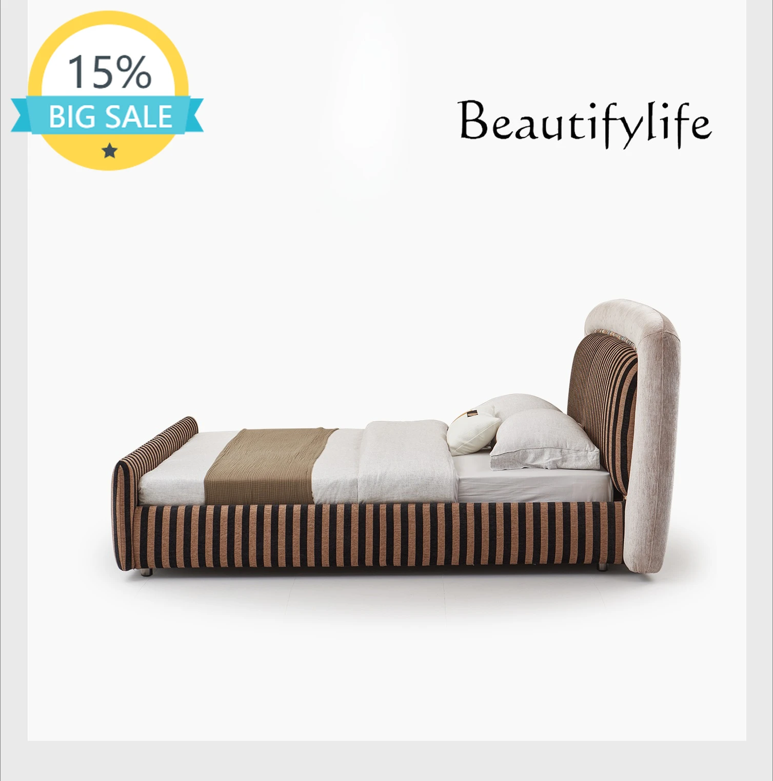 SS New Italian Minimalist Fabric Bed Modern Minimalist Designer Master Bedroom Superior Double Bed Wedding Bed
SS New Italian Minimalist Fabric Bed Modern Minimalist Designer Master Bedroom Superior Double Bed Wedding Bed