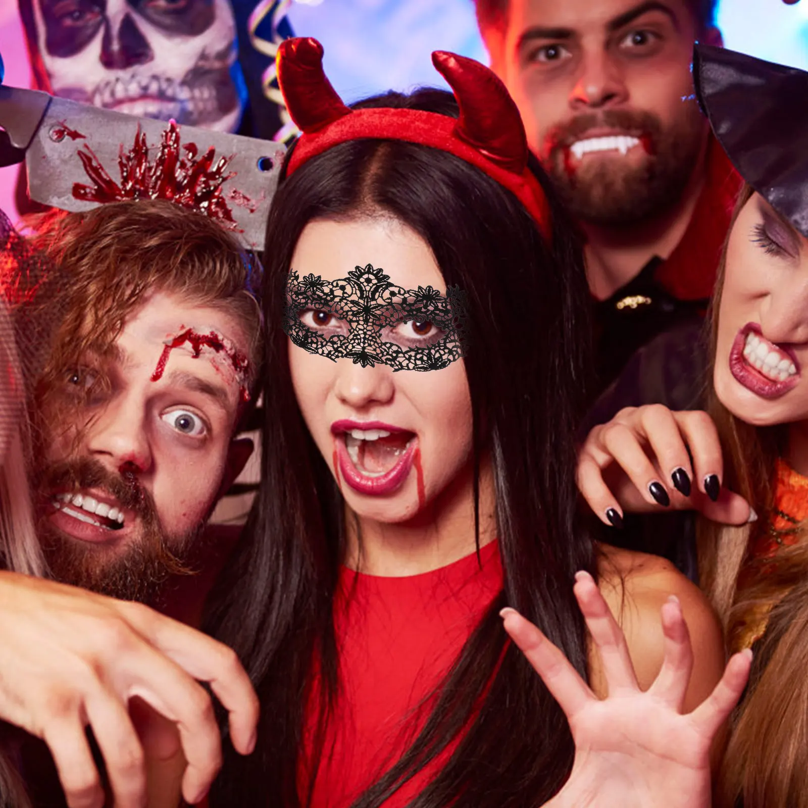 5Pcs Halloween Half Mask Women Costume Party Props Masquerade Lace Mask Masks Decor Costume Accessory
5Pcs Halloween Half Mask Women Costume Party Props Masquerade Lace Mask Masks Decor Costume Accessory