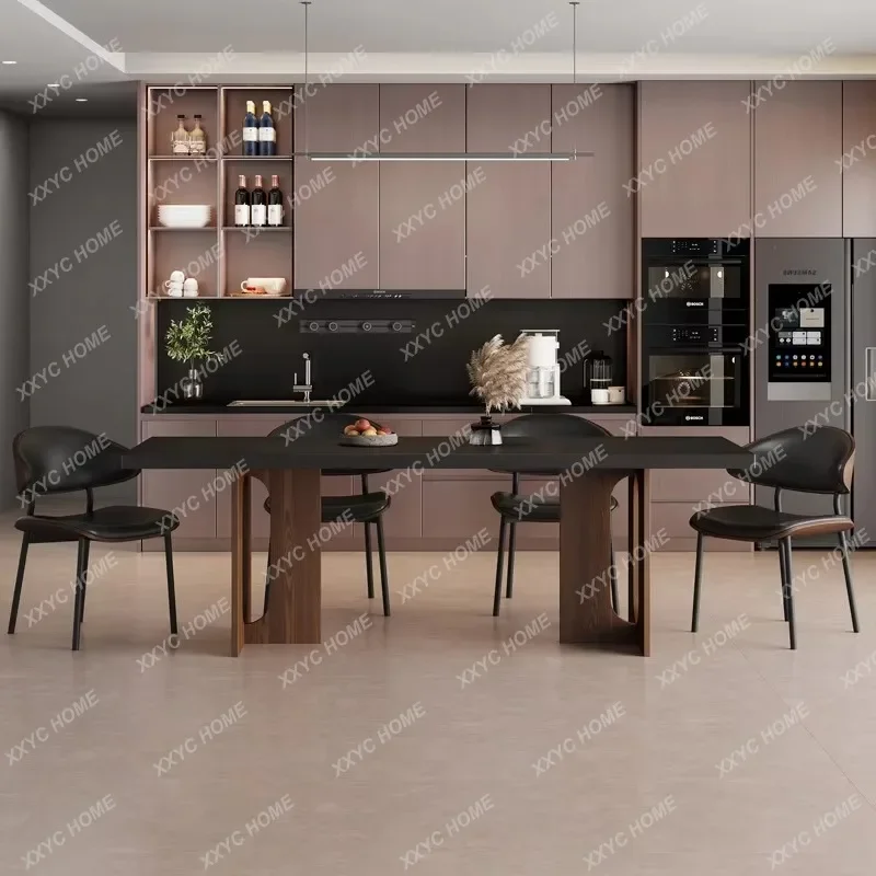 J light luxury solid color rock slab dining table and chair combination household modern minimalist small apartment
J light luxury solid color rock slab dining table and chair combination household modern minimalist small apartment