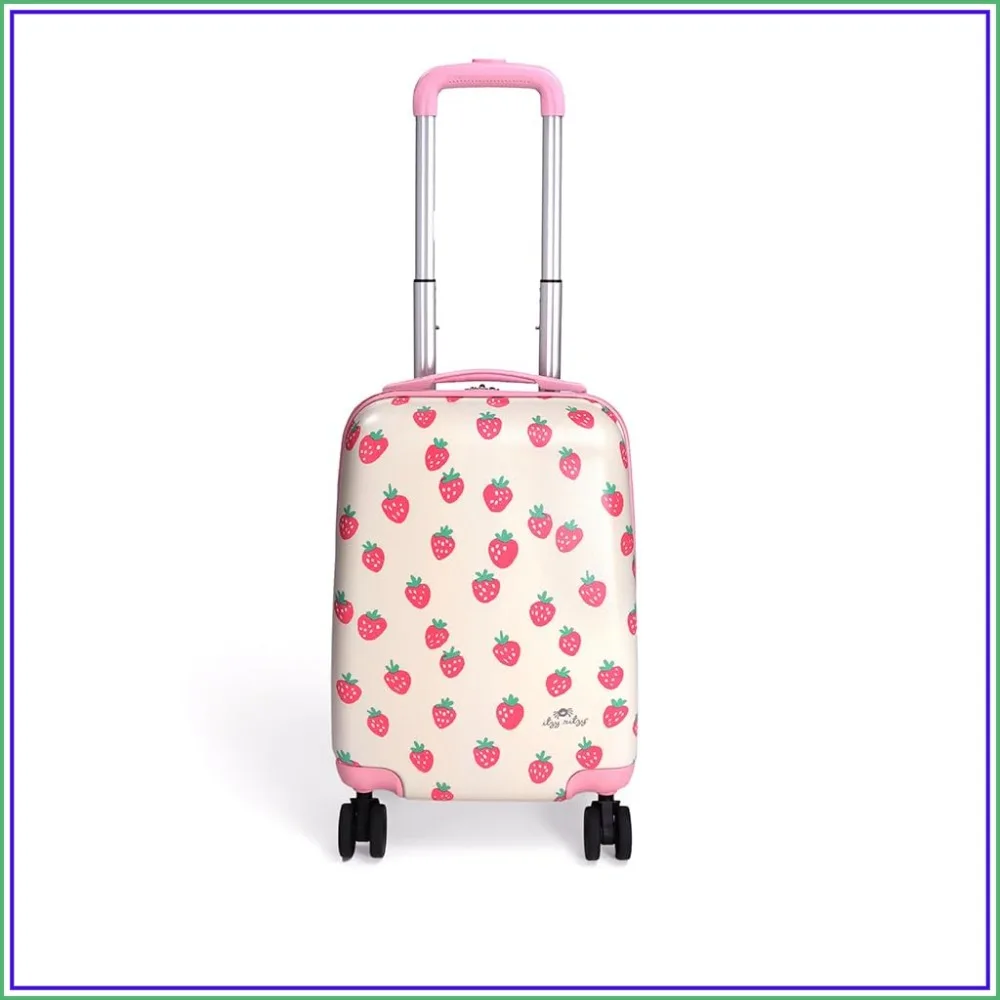 Hard Shell Kids Luggage with Spinner Wheels, Adjustable Handle, 2 Compartments for Ages 3+ (Strawberry)
Hard Shell Kids Luggage with Spinner Wheels, Adjustable Handle, 2 Compartments for Ages 3+ (Strawberry)