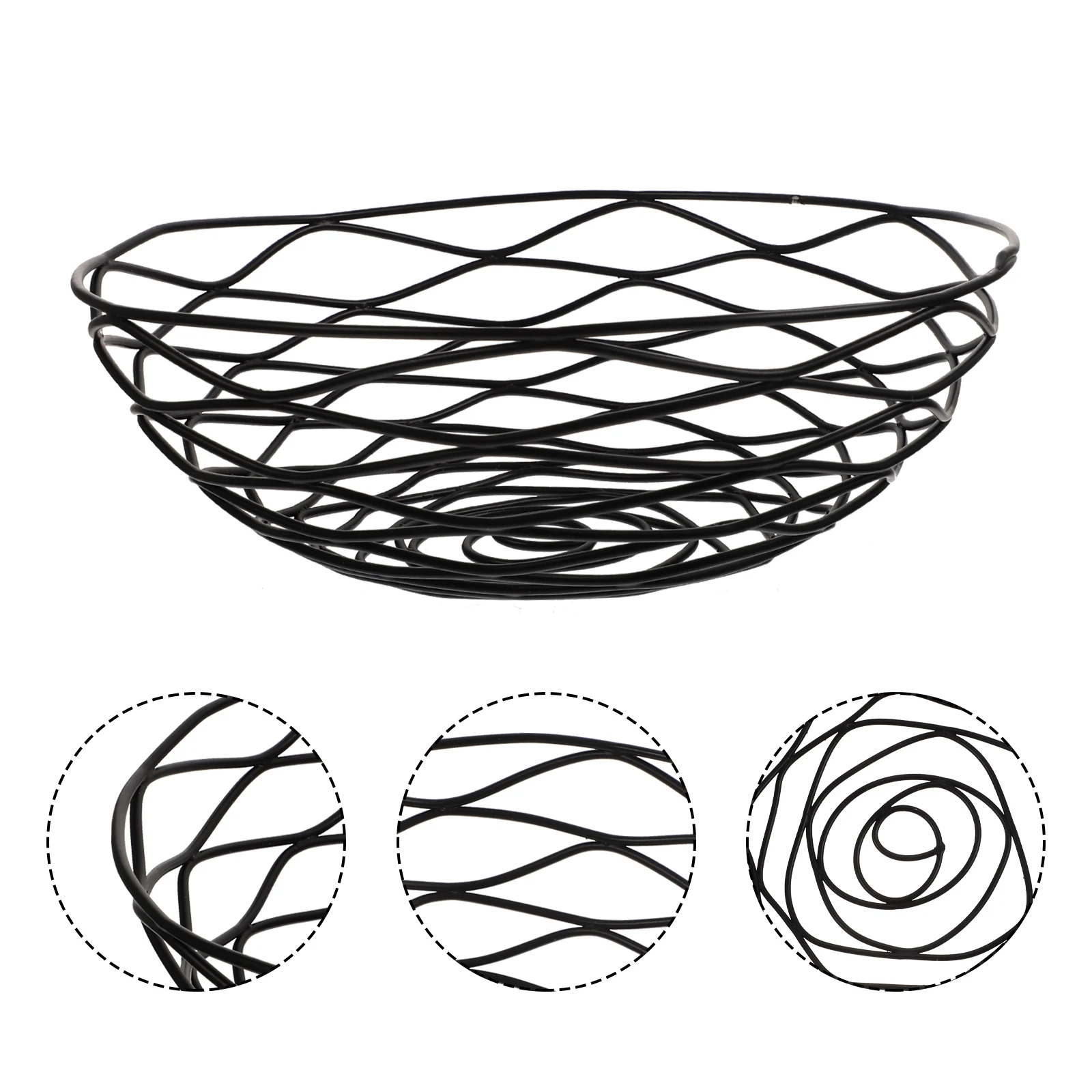 Modern Black Wire Basket Perfect For Serving Fruits Snacks And Home Decoration
Modern Black Wire Basket Perfect For Serving Fruits Snacks And Home Decoration