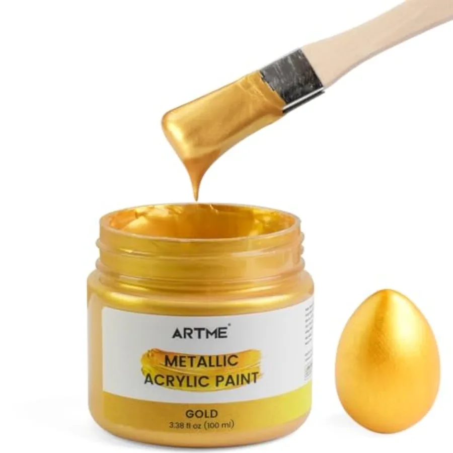 Acrylic Paint Metallic, 100ml Leaf Paint for Art Painting, Hand-crafts, Non-Toxic, Non-Fading Paints Ideal for Canvas, Wood, Fa
Acrylic Paint Metallic, 100ml Leaf Paint for Art Painting, Hand-crafts, Non-Toxic, Non-Fading Paints Ideal for Canvas, Wood, Fa