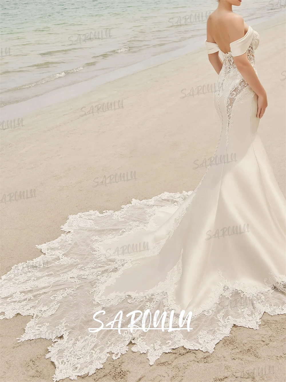 Popular Classic Matte Satin Bride Dress with Lace Details, Mermaid Long Women's Wedding Dresses 2025, Customized Bridal Gown
Popular Classic Matte Satin Bride Dress with Lace Details, Mermaid Long Women's Wedding Dresses 2025, Customized Bridal Gown