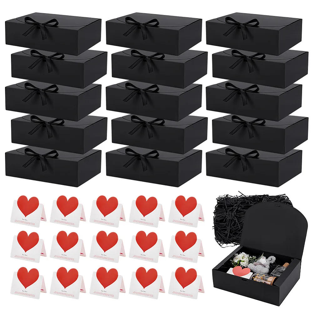 15Pcs Paper Gift Storage Boxes with 15Pcs Red Heart Printed Paper Greeting Card and 250G Raffia Crinkle Cut Paper Shred Filler
15Pcs Paper Gift Storage Boxes with 15Pcs Red Heart Printed Paper Greeting Card and 250G Raffia Crinkle Cut Paper Shred Filler