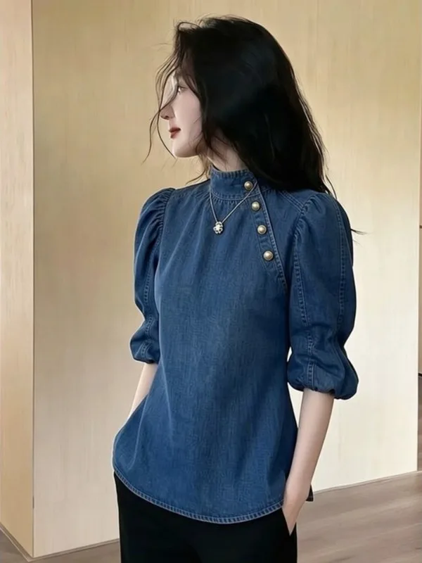 plus Size 300 Pounds Women's Casual Style Loose Fit Denim Shirt Stand Collar Five Sleeve Breathable Summer Slimming Fashionab...
plus Size 300 Pounds Women's Casual Style Loose Fit Denim Shirt Stand Collar Five Sleeve Breathable Summer Slimming Fashionab...