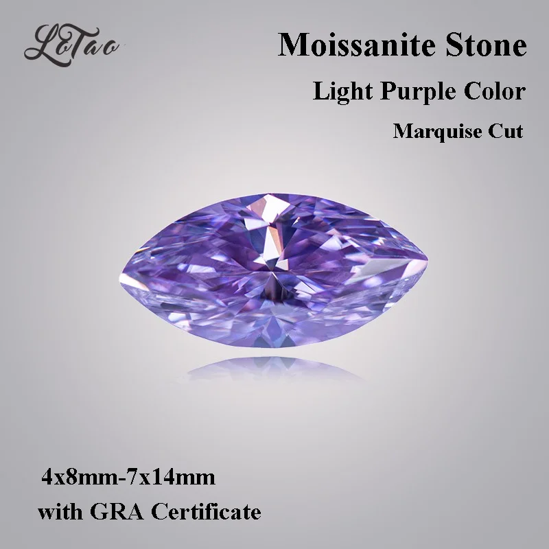 Moissanite Stone Marquise Cut Light Purple Color Gemstone Lab Grown Diamond Charms Woman Jewelry Making with GRA Certificate
Moissanite Stone Marquise Cut Light Purple Color Gemstone Lab Grown Diamond Charms Woman Jewelry Making with GRA Certificate