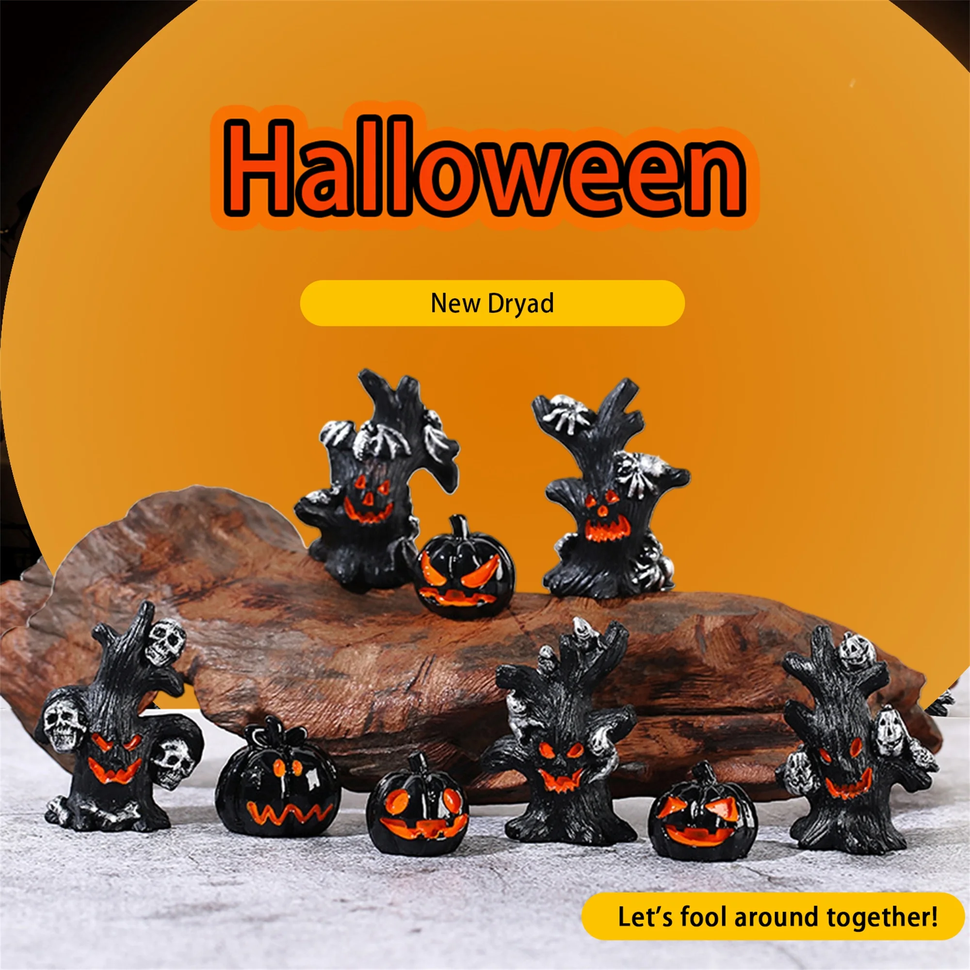 Set of 10 Spooky Halloween Figurines featuring Black Dryad Pumpkin and Ghost Resin Decorations for Desk Display
Set of 10 Spooky Halloween Figurines featuring Black Dryad Pumpkin and Ghost Resin Decorations for Desk Display
