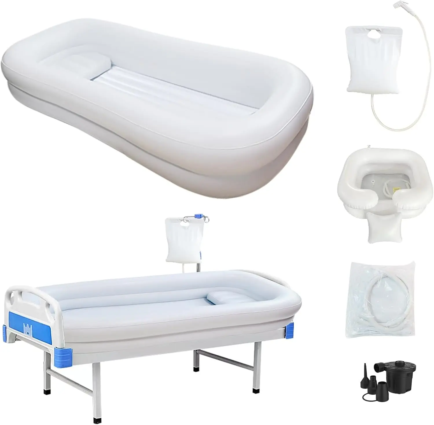 Medical Inflatable Bathtub Inflatable Bed Bath Medical PVC Bedside Shower Bathtub Kit Bed Baths for the Disabled Suitable
Medical Inflatable Bathtub Inflatable Bed Bath Medical PVC Bedside Shower Bathtub Kit Bed Baths for the Disabled Suitable
