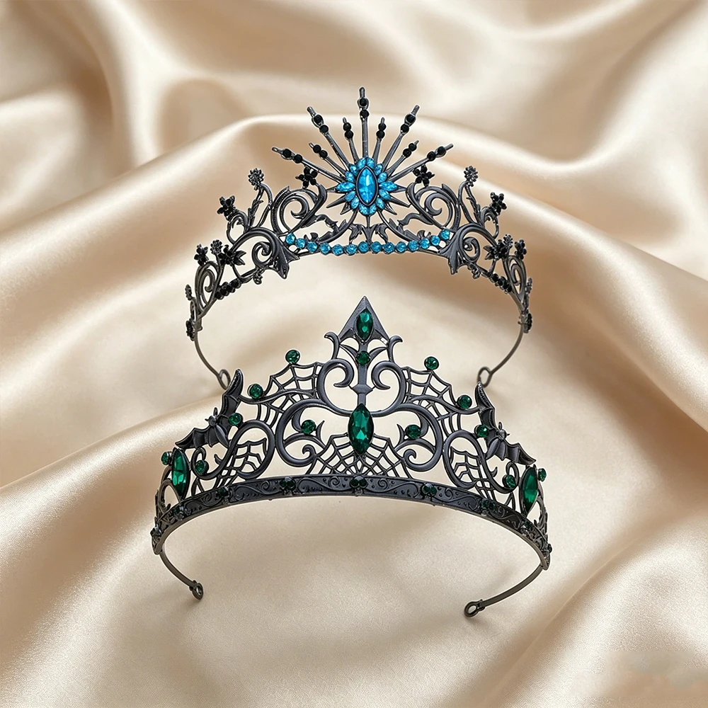 1/2Pcs Dark Gothic Black Tiara Crown Vintage Spider Web Crystal Headbands Witch Princess Hair Accessories Cosplay Formal Events
1/2Pcs Dark Gothic Black Tiara Crown Vintage Spider Web Crystal Headbands Witch Princess Hair Accessories Cosplay Formal Events