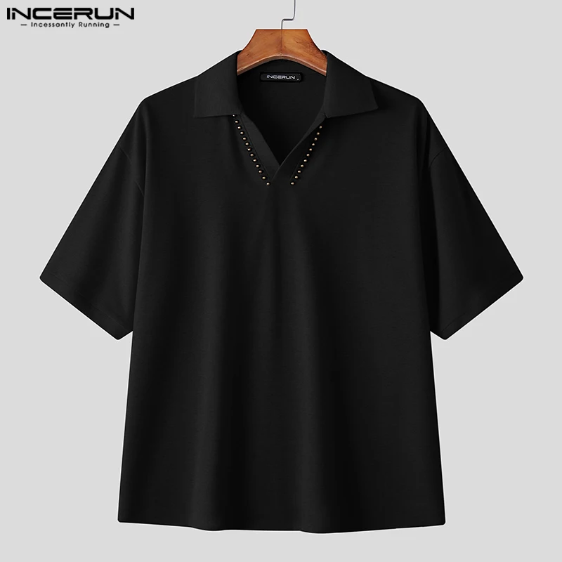 INCERUN Мужская рубашка, однотонная, с лацканами, с коротким рукавом, свободная мужская одежда, летняя уличная одежда, 2021, модные повседневные мужские топы в корейском стиле
INCERUN Мужская рубашка, однотонная, с лацканами, с коротким рукавом, свободная мужская одежда, летняя уличная одежда, 2021, модные повседневные мужские топы в корейском стиле