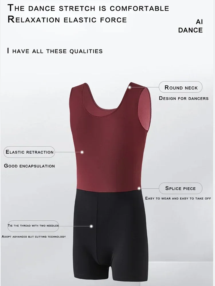 Men's Bodysuit Sexy Tight Sports Cotton Ballet Training Tights Sleeveless Vest Professional Dancewearm Men Club Jumpsuit
Men's Bodysuit Sexy Tight Sports Cotton Ballet Training Tights Sleeveless Vest Professional Dancewearm Men Club Jumpsuit