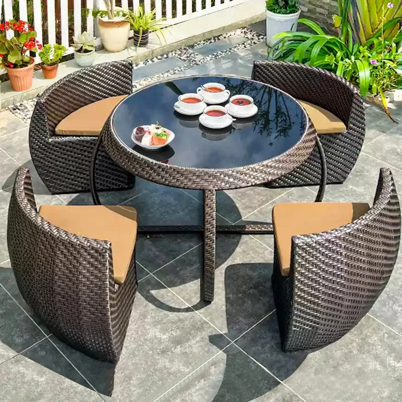 Уличный плетеный стул-трансформер для двора, сада, балкона, с функцией хранения, защитой от солнца и воды, для отдыха на террасе, с плетеным столом
Уличный плетеный стул-трансформер для двора, сада, балкона, с функцией хранения, защитой от солнца и воды, для отдыха на террасе, с плетеным столом