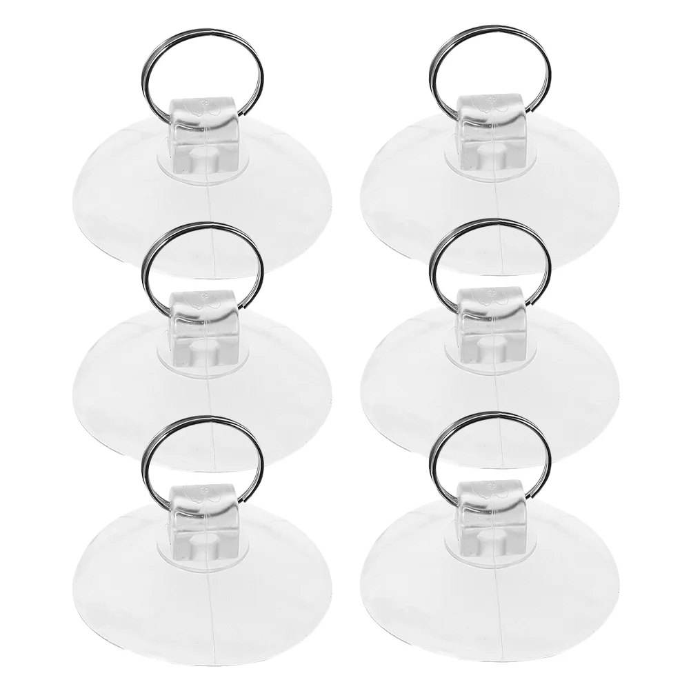 6 Pcs Rubber Suction Cup Hook Key Ring Hooks for Home Ceiling Transparent Cups with Hanging Pvc Clear Shower Glass Walls
6 Pcs Rubber Suction Cup Hook Key Ring Hooks for Home Ceiling Transparent Cups with Hanging Pvc Clear Shower Glass Walls