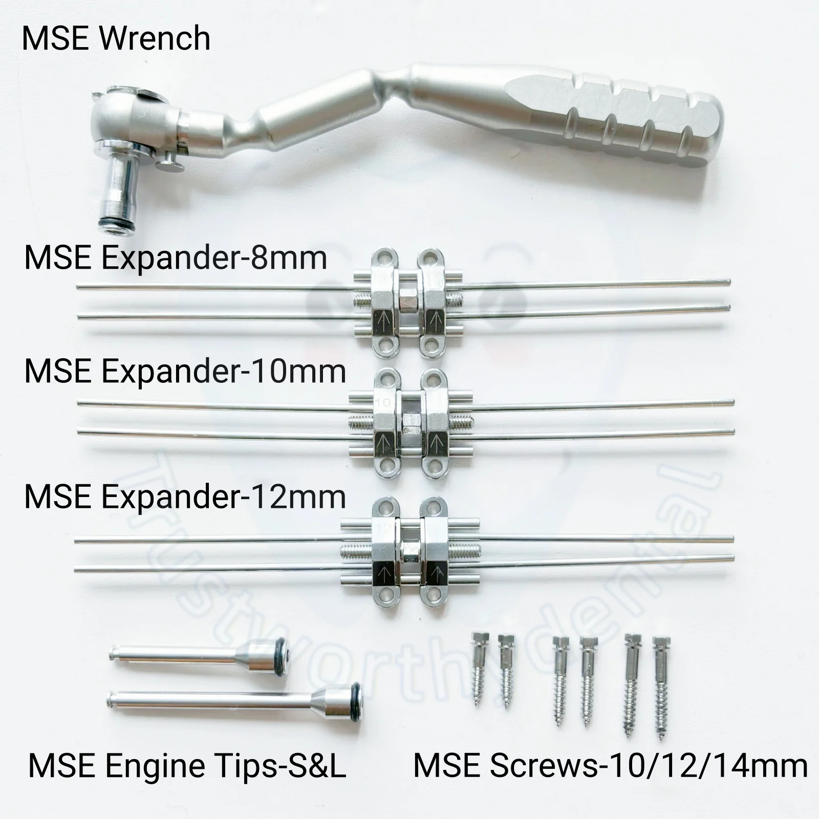 MSE Palatal Expander Dental Orthopaedic Mid Facial Parallel Expansion Screw 8/10/10mm
MSE Palatal Expander Dental Orthopaedic Mid Facial Parallel Expansion Screw 8/10/10mm