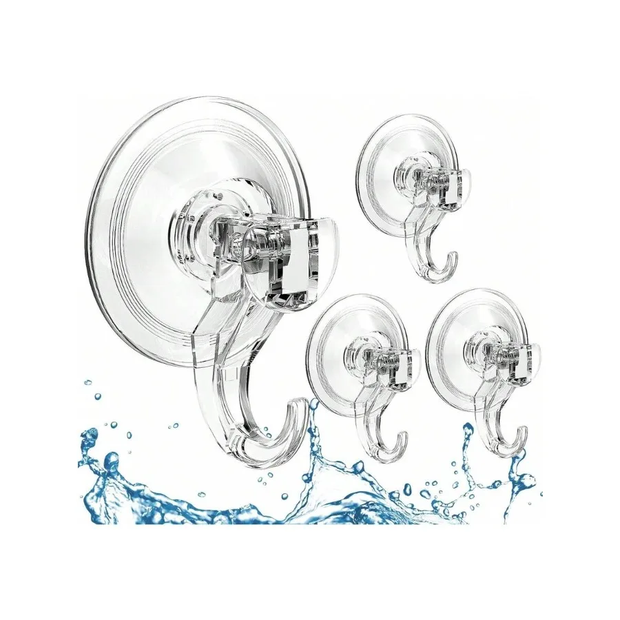 Suction Cup Hooks 4 Pack, Multi-Purpose Clear Shower Suction Hooks Waterproof Heavy Duty Wreath Hanger For Bathroom, Window, To
Suction Cup Hooks 4 Pack, Multi-Purpose Clear Shower Suction Hooks Waterproof Heavy Duty Wreath Hanger For Bathroom, Window, To