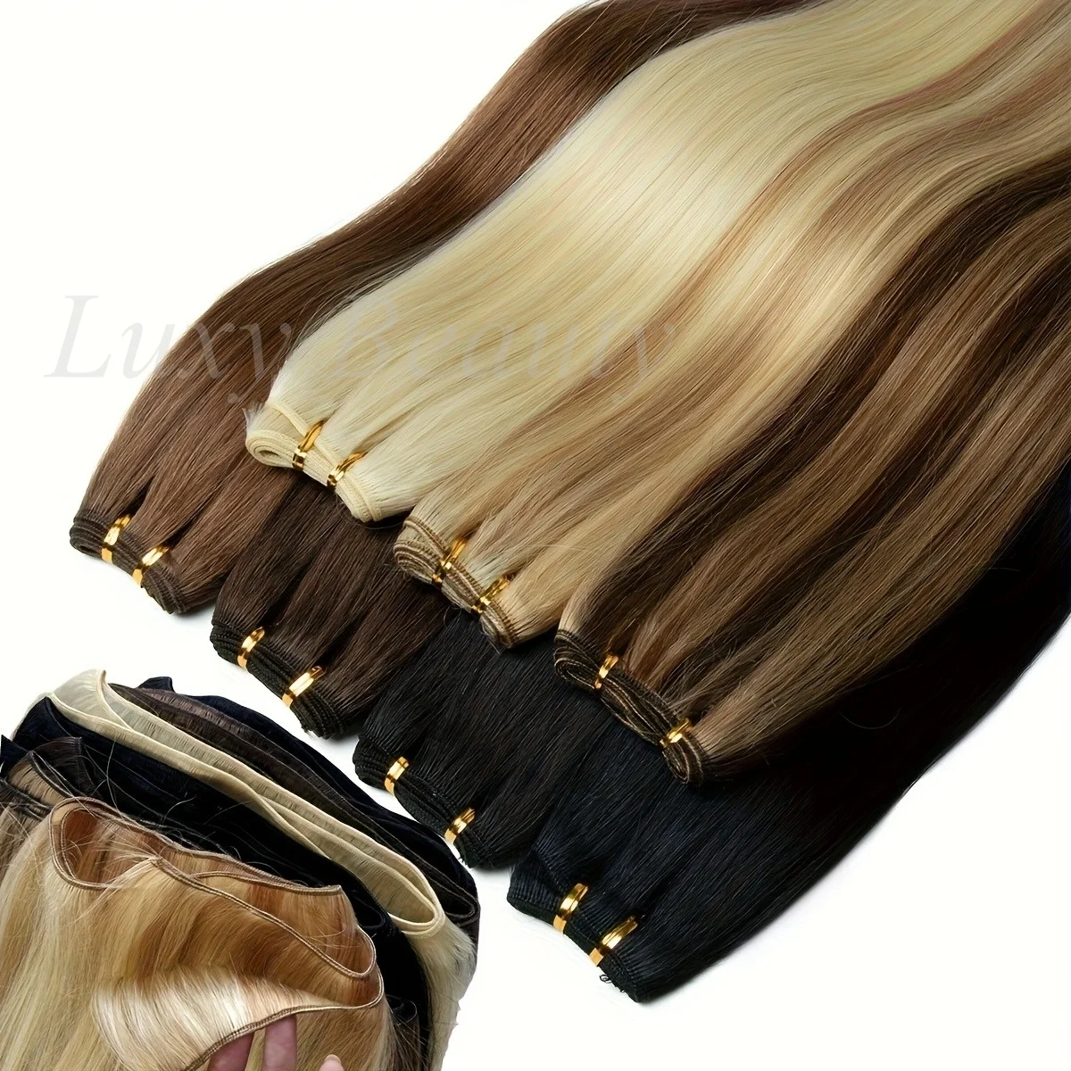 Straight Hair Weft Bundles Human Hair Extensions 50g/Pcs 12"-24" Long Blonde Brown Black Double Weft Human Hair Weaves
Straight Hair Weft Bundles Human Hair Extensions 50g/Pcs 12"-24" Long Blonde Brown Black Double Weft Human Hair Weaves