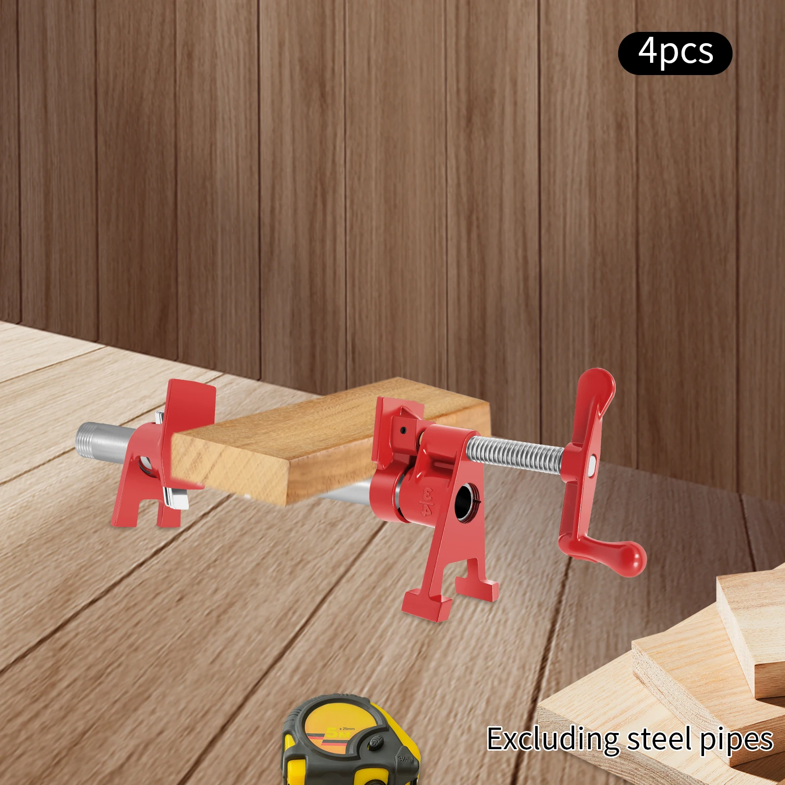 4 Gluing Pipe Clamps Woodworking Tool DIY Carpentry Cast Iron 3/4" Threaded Pipe Clamp Heavy Duty Gluing Clamp Repair Tool
4 Gluing Pipe Clamps Woodworking Tool DIY Carpentry Cast Iron 3/4" Threaded Pipe Clamp Heavy Duty Gluing Clamp Repair Tool
