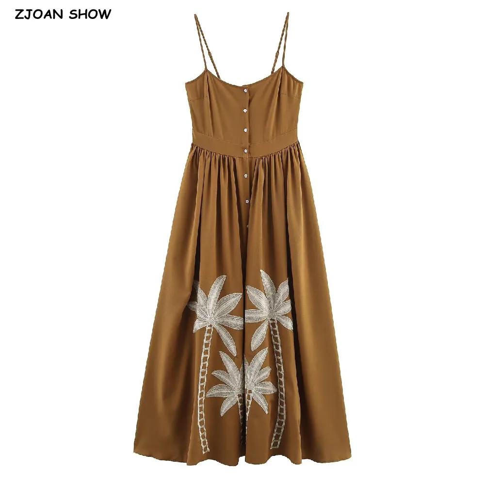 2025 BOHO O neck Embroidery Flower Open Buttons Maxi Long Sling Dress Women High Waist Ruched Swing Dresses Femme Robe Holiday
2025 BOHO O neck Embroidery Flower Open Buttons Maxi Long Sling Dress Women High Waist Ruched Swing Dresses Femme Robe Holiday