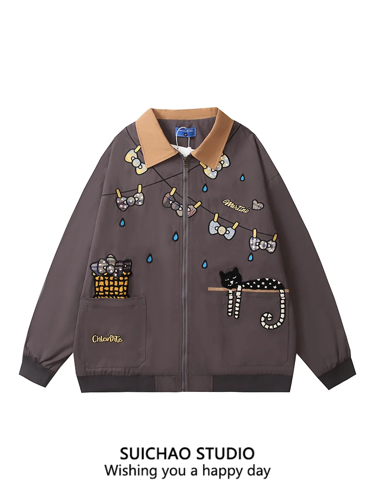 Suichao American Retro Sle Plaid Fce Jaet Casual Loose Baseball orm Couple Tops Cotton Long Sve Zipper Closure
Suichao American Retro Sle Plaid Fce Jaet Casual Loose Baseball orm Couple Tops Cotton Long Sve Zipper Closure