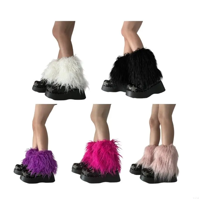 L5YD Women's Faux Furs Leg Warmers Boot Winter Warm Foot Cover Y2K JK Uniform Clothes
L5YD Women's Faux Furs Leg Warmers Boot Winter Warm Foot Cover Y2K JK Uniform Clothes