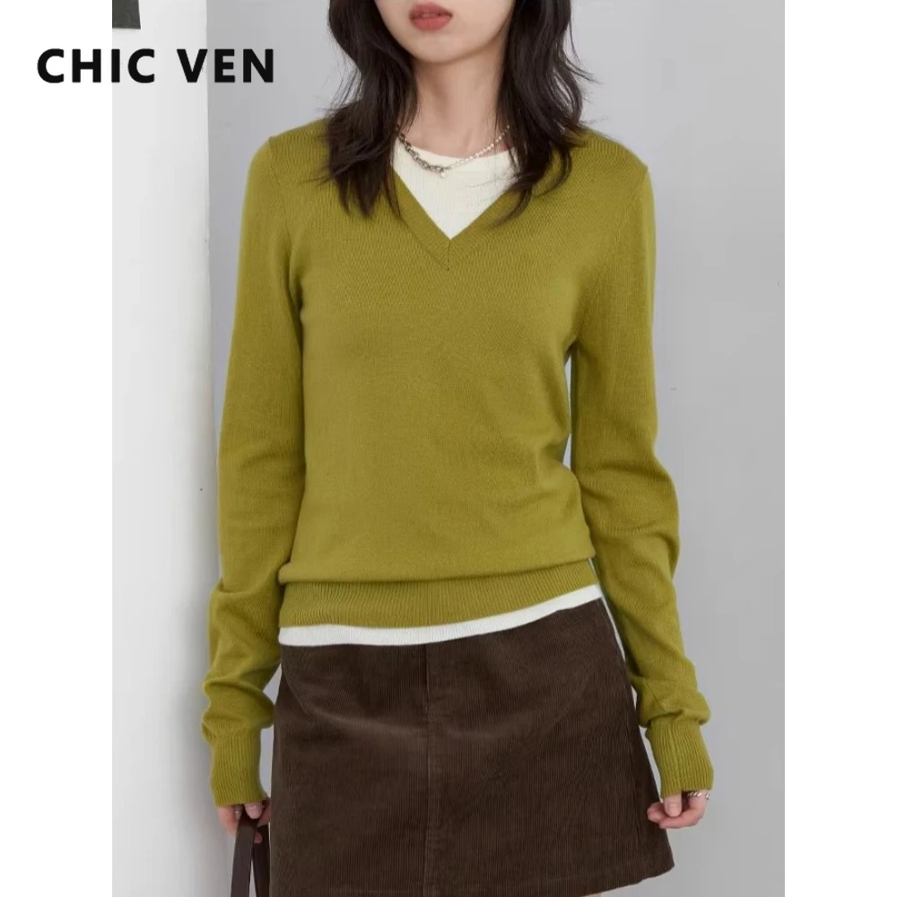 Новые женские пуловеры CHIC VEN: повседневные вязаные свитера с контрастными вставками и длинными рукавами, женские джемперы для весны и осени 2026
Новые женские пуловеры CHIC VEN: повседневные вязаные свитера с контрастными вставками и длинными рукавами, женские джемперы для весны и осени 2026