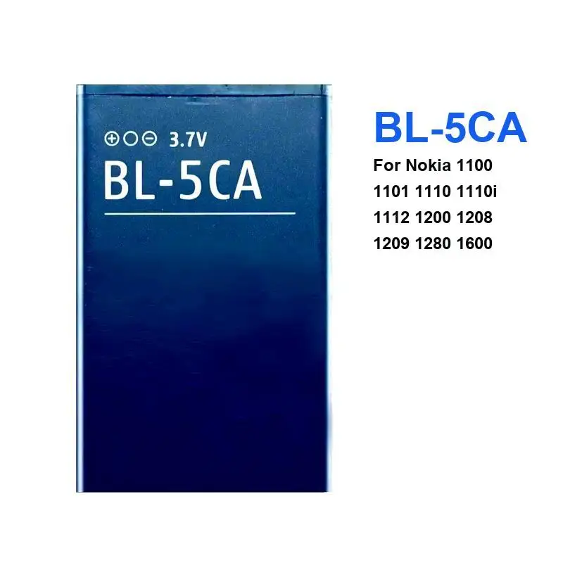 BL-5CA BL5CA Battery For Nokia 1110 1111 1112 1200 2310 5130XM 7600 N70 E60 5030 C2-00 C2-01 X2-01 BL 5CA
BL-5CA BL5CA Battery For Nokia 1110 1111 1112 1200 2310 5130XM 7600 N70 E60 5030 C2-00 C2-01 X2-01 BL 5CA