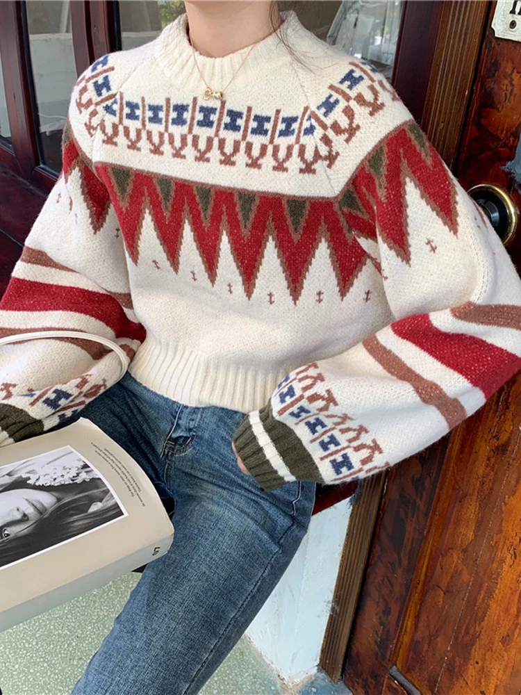 Autumn Winter Sweater Women Vintage Long Sleeve Pullover Female Y2K Harajuku O Neck Knitted Sweaters Ladies Casual Loose Jumper
Autumn Winter Sweater Women Vintage Long Sleeve Pullover Female Y2K Harajuku O Neck Knitted Sweaters Ladies Casual Loose Jumper