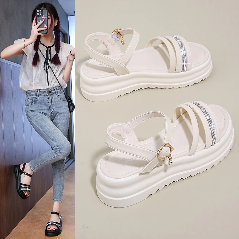 Женские летние сандалии, нескользящие легкие повседневные пляжные сандалии на толстой подошве, Zapatillas Mujer
Женские летние сандалии, нескользящие легкие повседневные пляжные сандалии на толстой подошве, Zapatillas Mujer