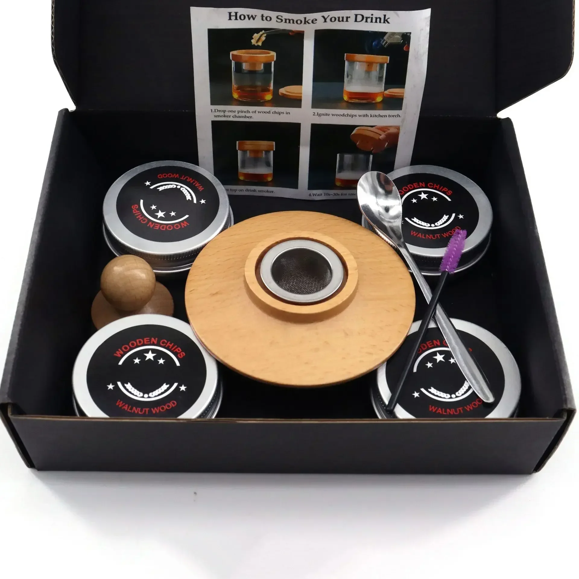 Wooden Cocktail Smoker Kit Smoke Cover Filter Wine Mixing Cover Tool for Drinks Kitchen Accessories Tools Cocktail Wine glass
Wooden Cocktail Smoker Kit Smoke Cover Filter Wine Mixing Cover Tool for Drinks Kitchen Accessories Tools Cocktail Wine glass