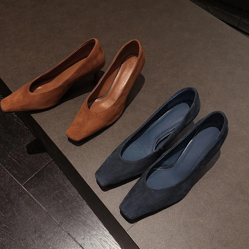 MKKHOU Fashion Pumps New High Quality Suede Square Head High Heels Commuter Women's Shoes Four Seasons Blue High-Heels Shoes
MKKHOU Fashion Pumps New High Quality Suede Square Head High Heels Commuter Women's Shoes Four Seasons Blue High-Heels Shoes