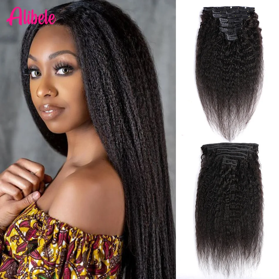 Alibele Full Head Clip Ins Hair Yaki Straight Natural Black Clip In Human Hair Extensions Wholesale Clip Ins Human Hair Bundles
Alibele Full Head Clip Ins Hair Yaki Straight Natural Black Clip In Human Hair Extensions Wholesale Clip Ins Human Hair Bundles