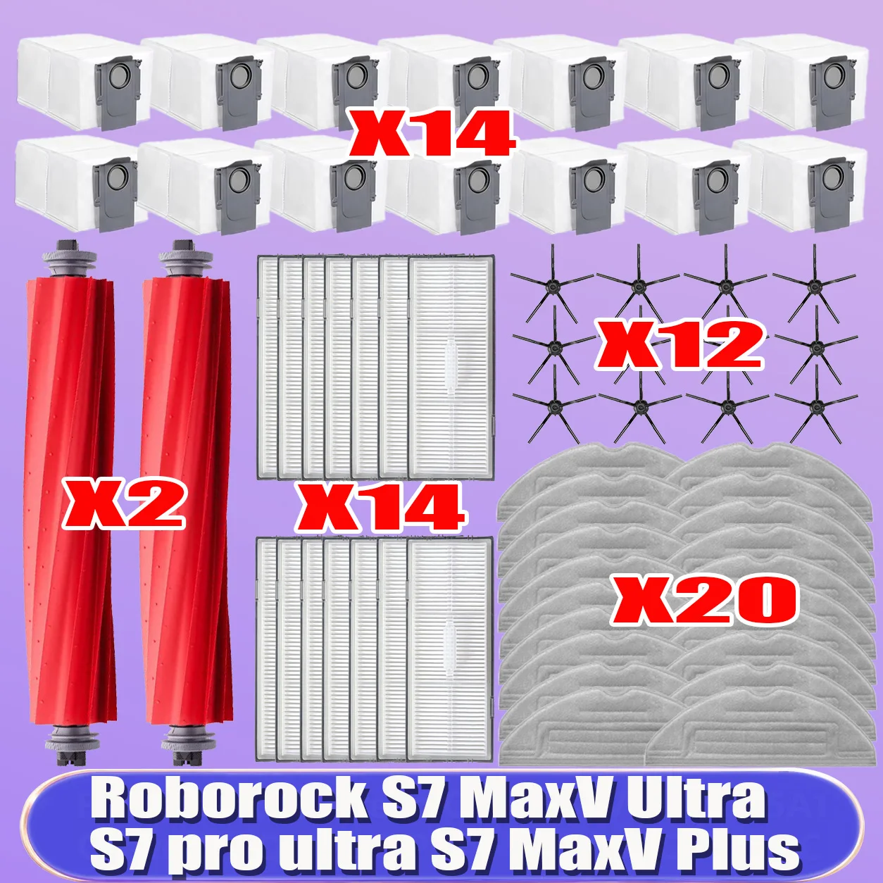 20Pcs For Roborock S7 Maxv Ultra Accessories S7 Pro Ultra Mop Main Side Brush Hepa Filter Dust Bag Robot Vacuum Cleaner
20Pcs For Roborock S7 Maxv Ultra Accessories S7 Pro Ultra Mop Main Side Brush Hepa Filter Dust Bag Robot Vacuum Cleaner