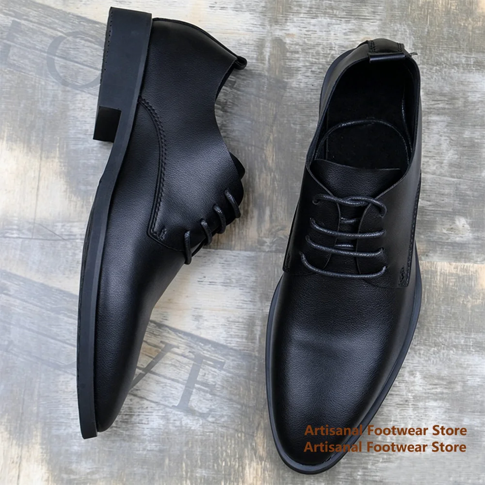 Black Leather Hollow-Out Men's Casual Shoes Soft Leather Soft Sole Lace-Up Breathable Leather Shoes Trendy Handmade Men's Shoes
Black Leather Hollow-Out Men's Casual Shoes Soft Leather Soft Sole Lace-Up Breathable Leather Shoes Trendy Handmade Men's Shoes