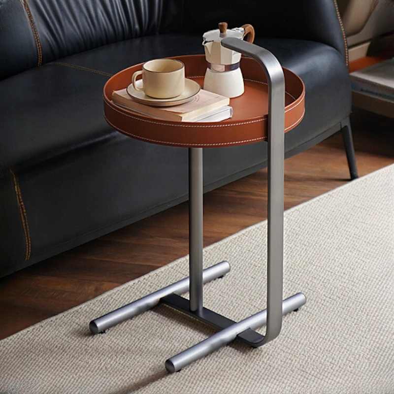 Light Luxury Saddle Leather Tea Table Creative Handheld Sofa Side Table Household Small Unit Living Room 
Light Luxury Saddle Leather Tea Table Creative Handheld Sofa Side Table Household Small Unit Living Room