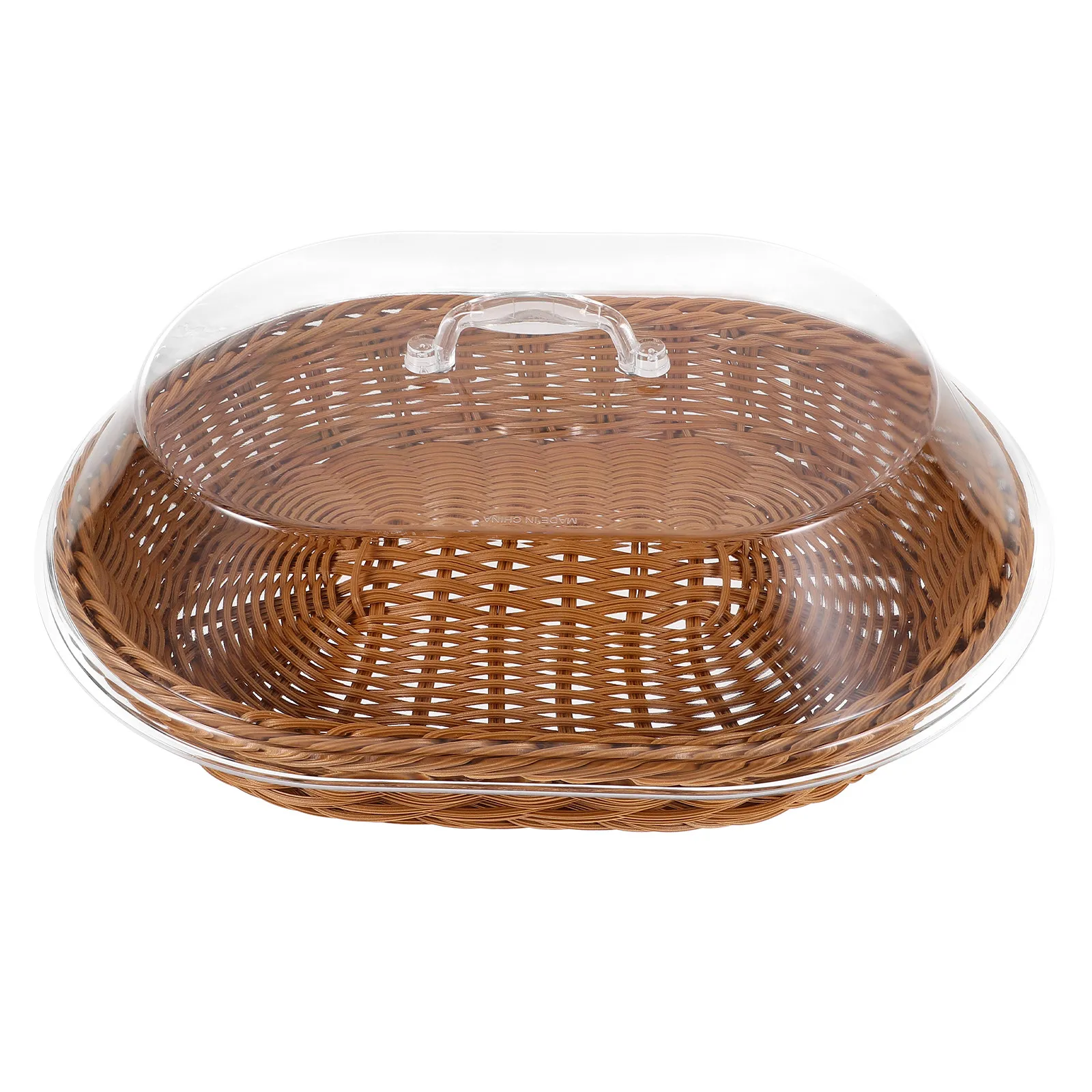 Food Preservation Basket Bread Basket with Transparent Lid Versatile Serving Tray for Fruits Vegetables Pastries Snacks Storage
Food Preservation Basket Bread Basket with Transparent Lid Versatile Serving Tray for Fruits Vegetables Pastries Snacks Storage