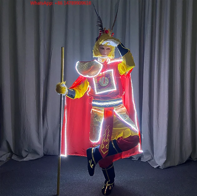 LED Luminous Robot CostumeAdult Luminous Monkey King Stage Peorce Costume Popular LED Monkey Costumes For Halloween Easter Chr
LED Luminous Robot CostumeAdult Luminous Monkey King Stage Peorce Costume Popular LED Monkey Costumes For Halloween Easter Chr