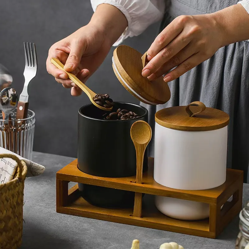 Wooden Cover Food Storage Tank Sealed Jar Kitchen Organize Container Jars with Lid Storage Bottle Organize Box
Wooden Cover Food Storage Tank Sealed Jar Kitchen Organize Container Jars with Lid Storage Bottle Organize Box