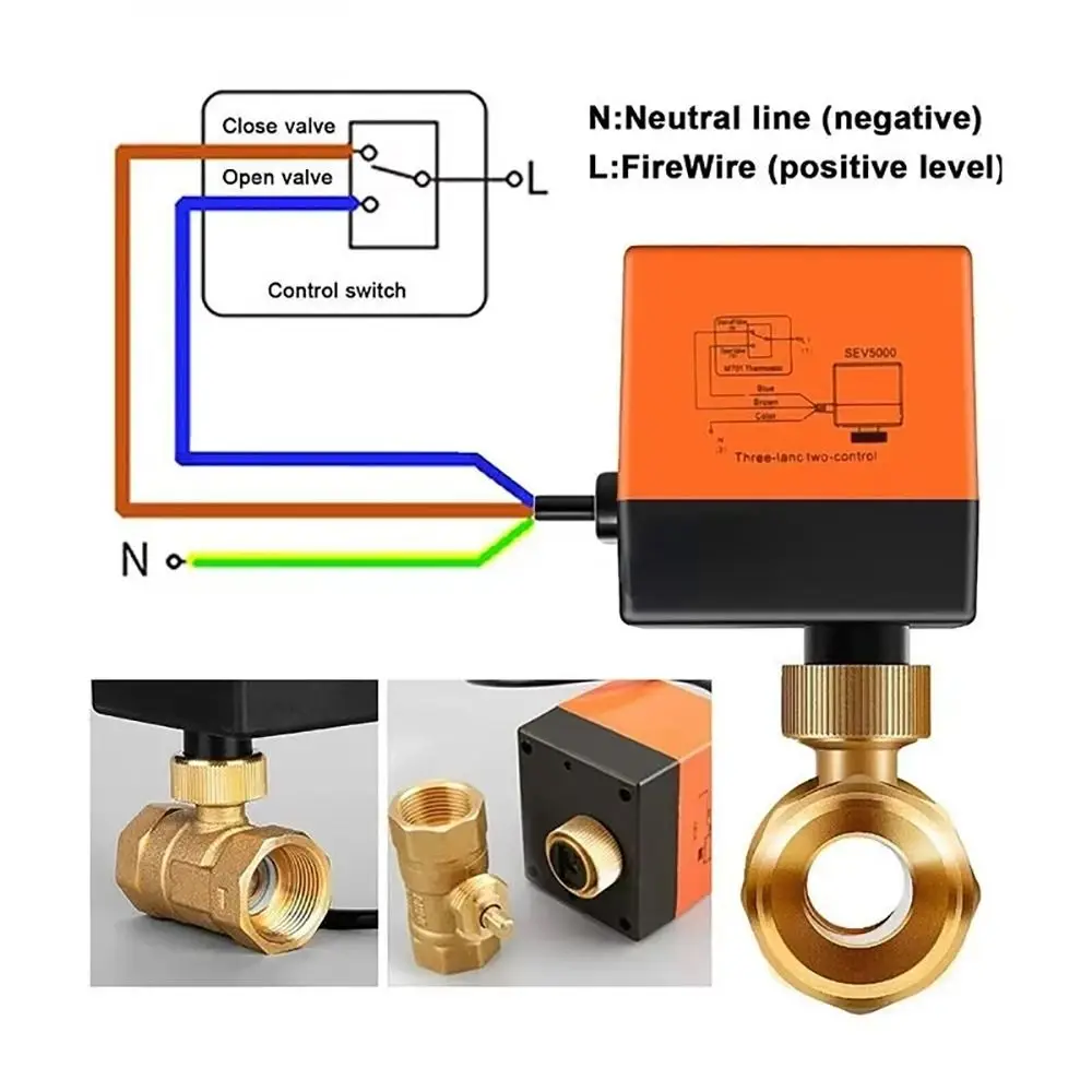 1Pcs 2-Way Electric Ball Valve DN15/DN20/DN25 Three-Wire Two-control Solenoid Valve 220V AC 12V DC 1/2" 3/4" 1"
1Pcs 2-Way Electric Ball Valve DN15/DN20/DN25 Three-Wire Two-control Solenoid Valve 220V AC 12V DC 1/2" 3/4" 1"