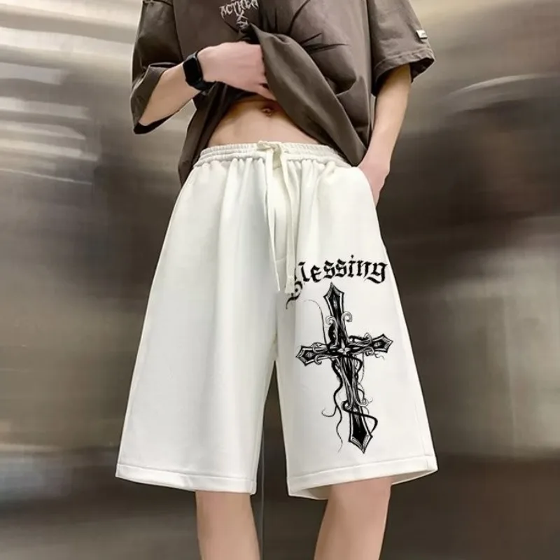 【 M-8XL 】Men's Loose Casual Shorts Gothic Cross Drawstring Streetwear Summer Shorts for Men
【 M-8XL 】Men's Loose Casual Shorts Gothic Cross Drawstring Streetwear Summer Shorts for Men