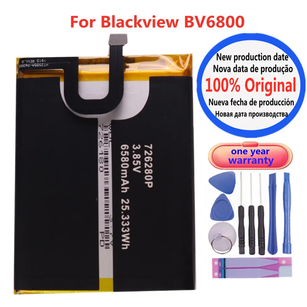 Высококачественная 100% оригинальная батарея для Blackview BV6800 Pro 726280 P MT6750T Сменные аккумуляторы для телефона 6580 мАч
Высококачественная 100% оригинальная батарея для Blackview BV6800 Pro 726280 P MT6750T Сменные аккумуляторы для телефона 6580 мАч