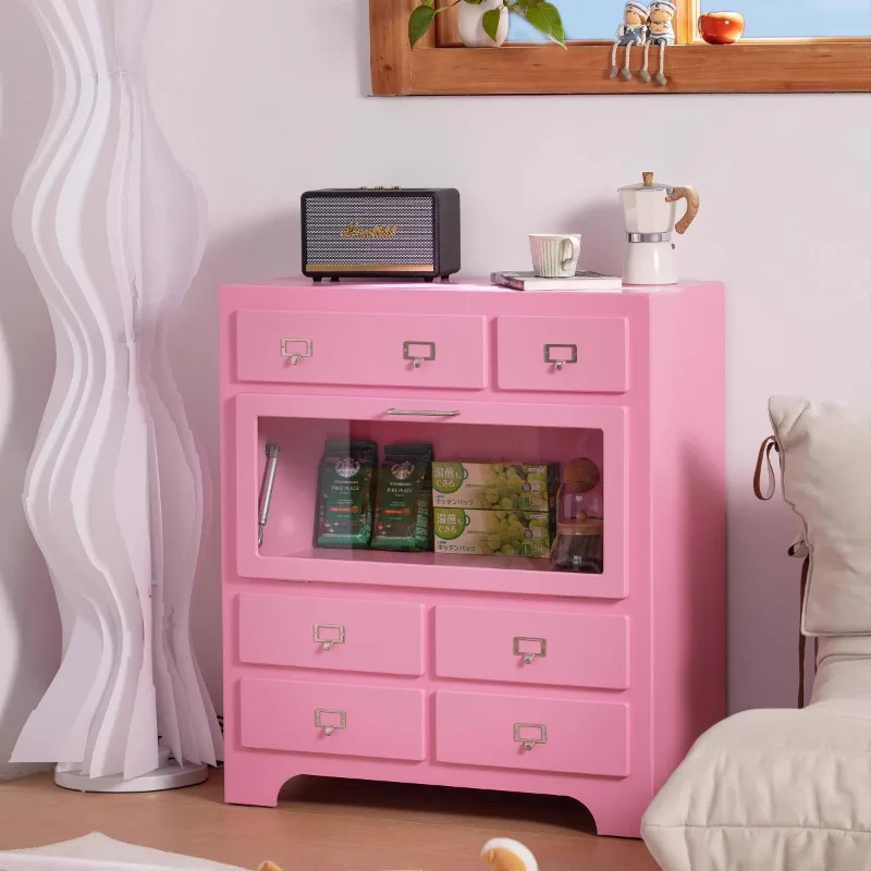 Cream Wind Solid Wood Bucket Cabinet Dopamine Pink Six Pumps Storage Locker Living Room Side Cabinet Bedroom
Cream Wind Solid Wood Bucket Cabinet Dopamine Pink Six Pumps Storage Locker Living Room Side Cabinet Bedroom