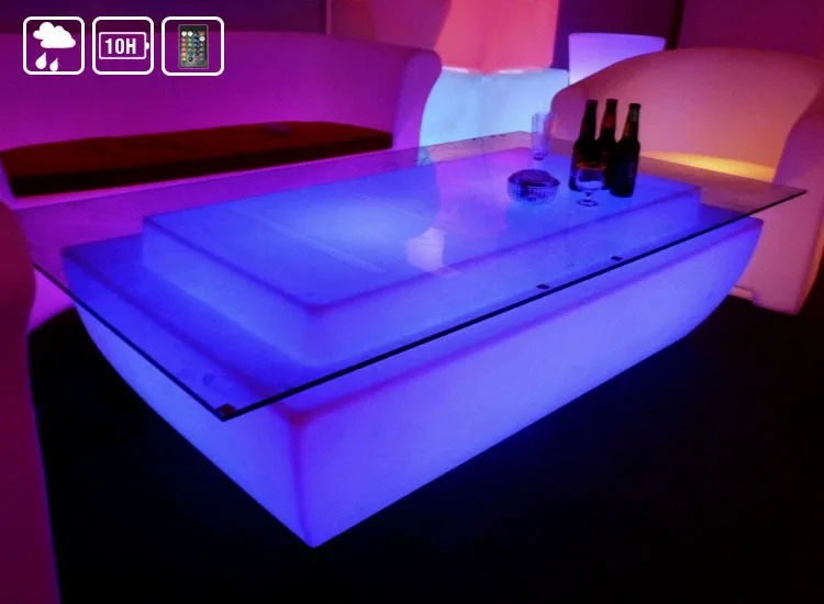 LED cool rotational molding glass colorful oversized coffee table, bar KTV hotel box special coffee table
LED cool rotational molding glass colorful oversized coffee table, bar KTV hotel box special coffee table