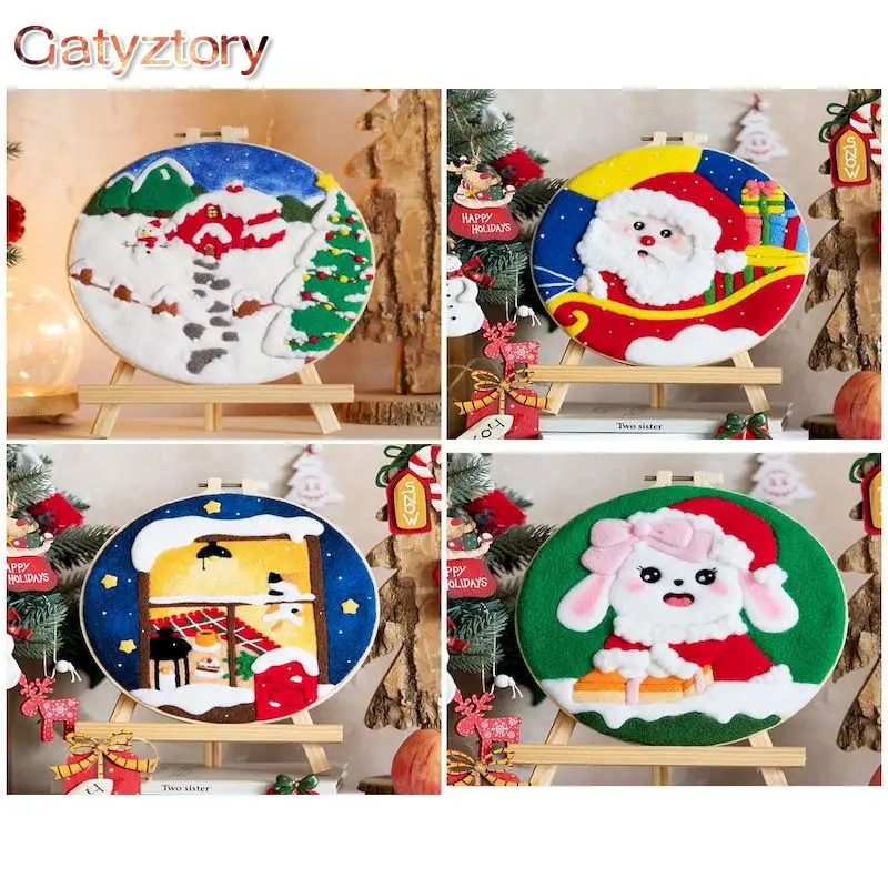 GATYZTORY DIY Wool Felting Painting Embroidery With Frame Christmas Needle Wool Painting Picture Handicrafts For Home Decor Gif
GATYZTORY DIY Wool Felting Painting Embroidery With Frame Christmas Needle Wool Painting Picture Handicrafts For Home Decor Gif