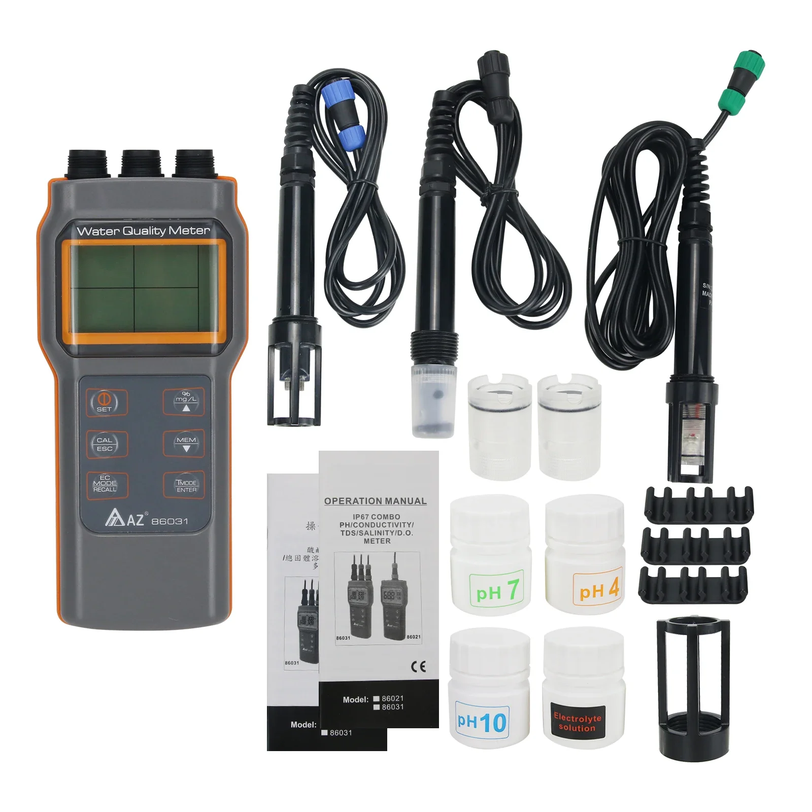 AZ86031 Water Quality Meter Multifunctional PH Tester Dissolved Conductivity Salinity Detector
AZ86031 Water Quality Meter Multifunctional PH Tester Dissolved Conductivity Salinity Detector