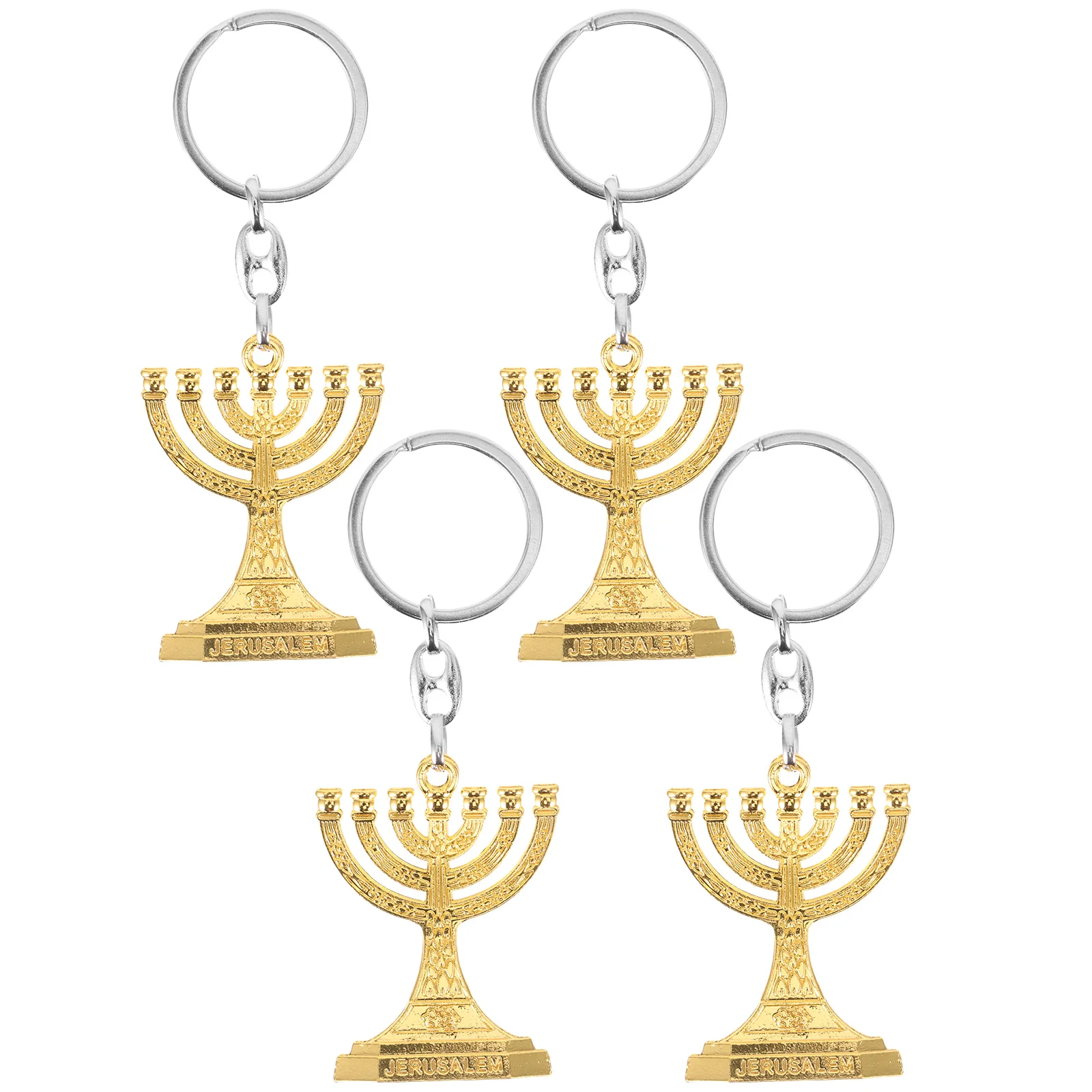 4 Pcs Metal Candlestick Pendant Hanukkah Ornaments Keychains Decorate for Zinc Alloy Wallet Bulk
4 Pcs Metal Candlestick Pendant Hanukkah Ornaments Keychains Decorate for Zinc Alloy Wallet Bulk