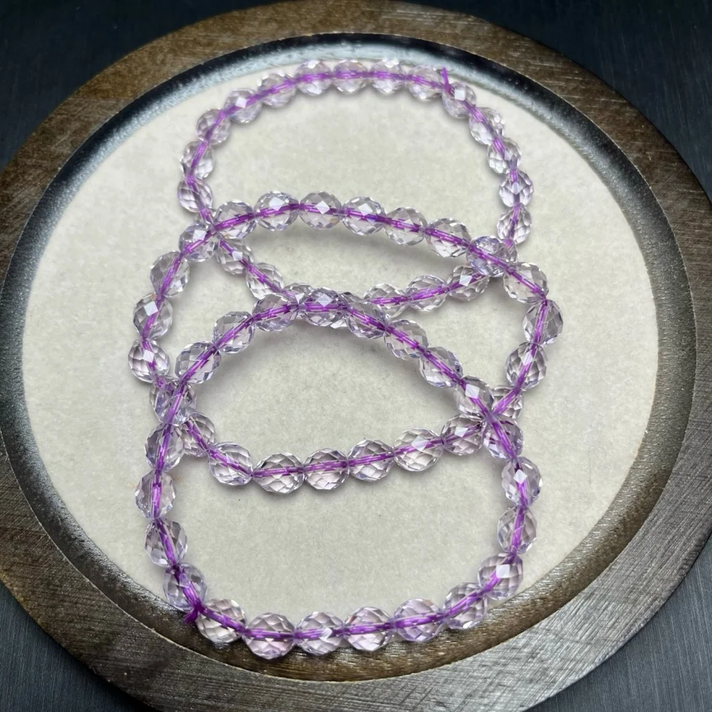 6mm Natural Purple Amethyst Facet Bead Bracelet Women Reiki Healing Strand Bangles Jewelry For Female Gift 1PCS
6mm Natural Purple Amethyst Facet Bead Bracelet Women Reiki Healing Strand Bangles Jewelry For Female Gift 1PCS