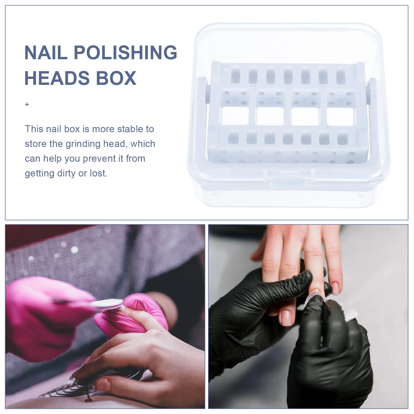 Drill Bit Holder Grinding Head Storage Box Nail Tools Shop Organizer Bracket White Manicure Polisher
Drill Bit Holder Grinding Head Storage Box Nail Tools Shop Organizer Bracket White Manicure Polisher